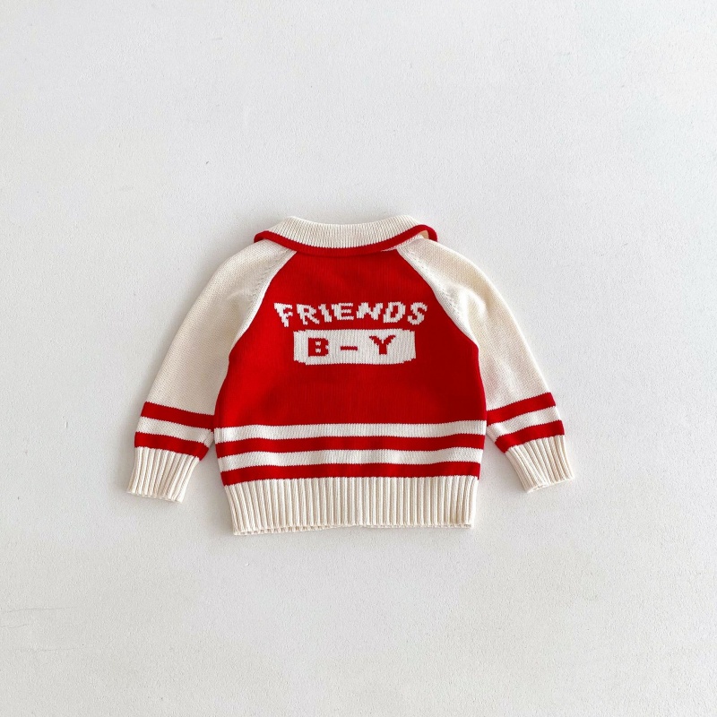 Baby Toddler Alphabet Zipper Cardigan Sweater