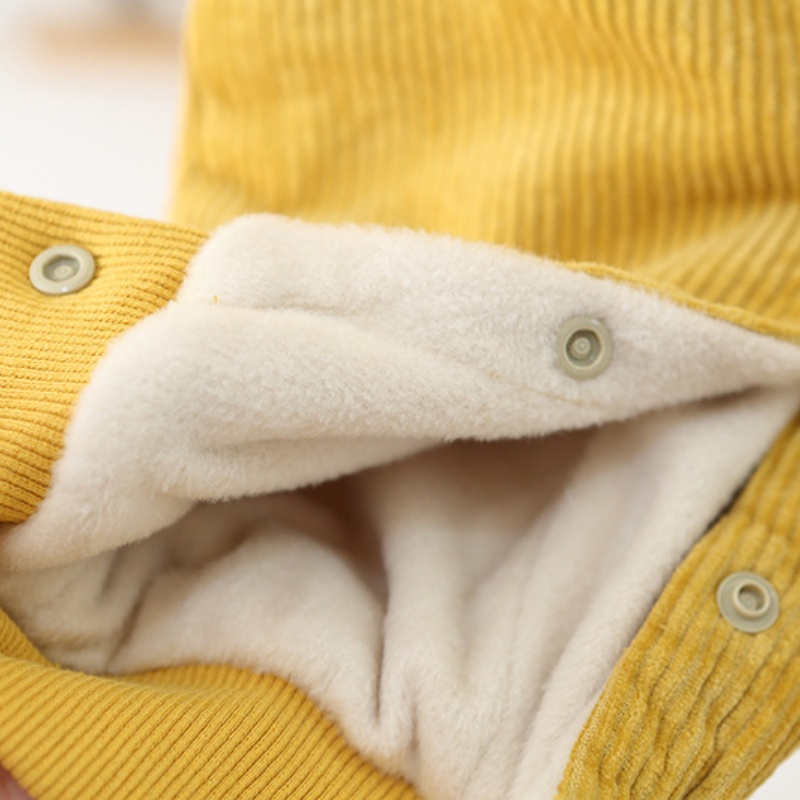 Baby Cartoon Corduroy Fleece Romper