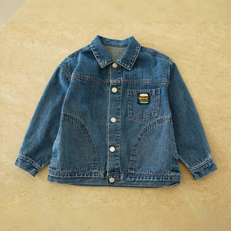 Kids' Boys' Hamburger Print Denim Jacket