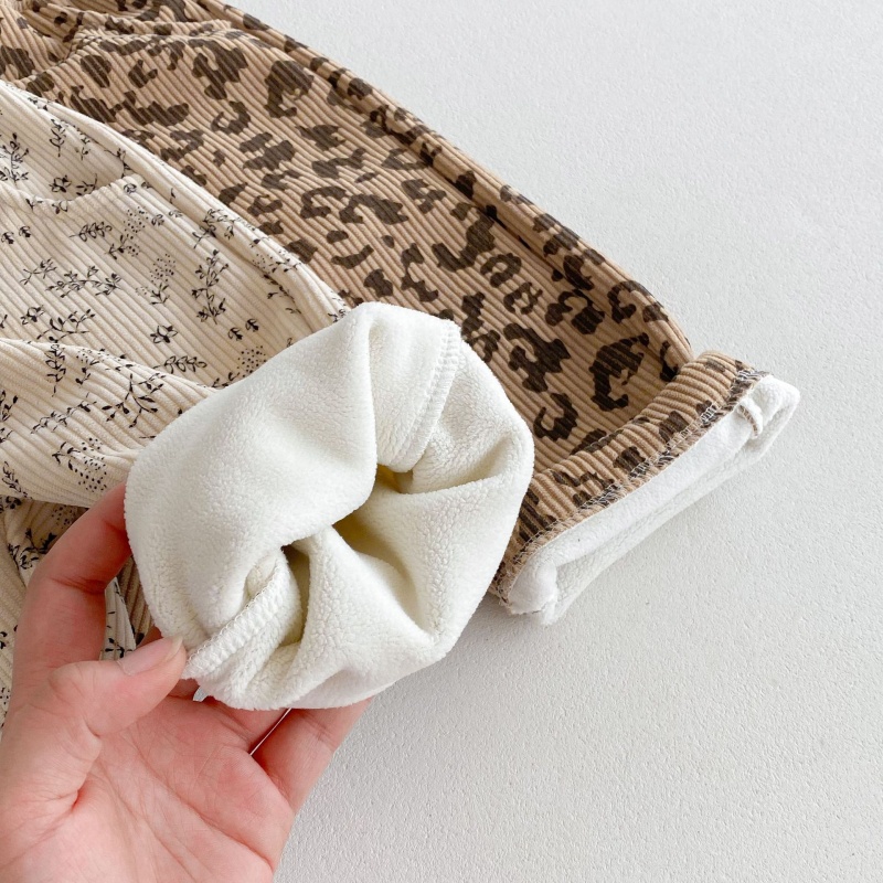 Baby Toddler Leopard Floral Padded Casual Pants