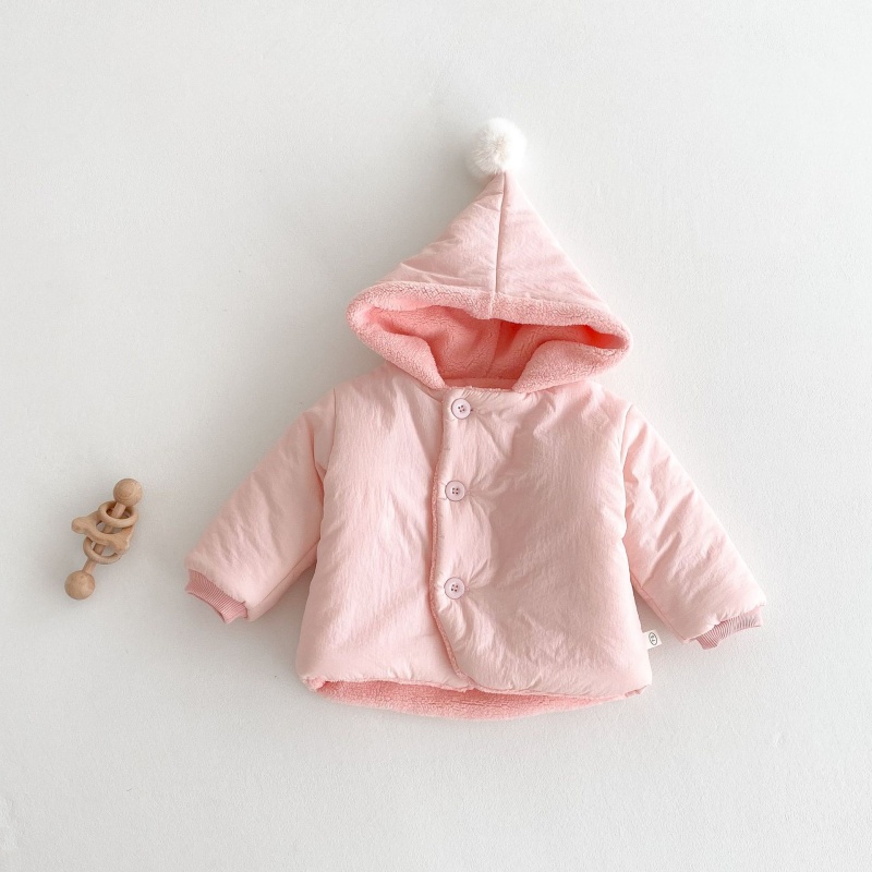 Baby Toddler Solid Color Warm Cotton Jacket