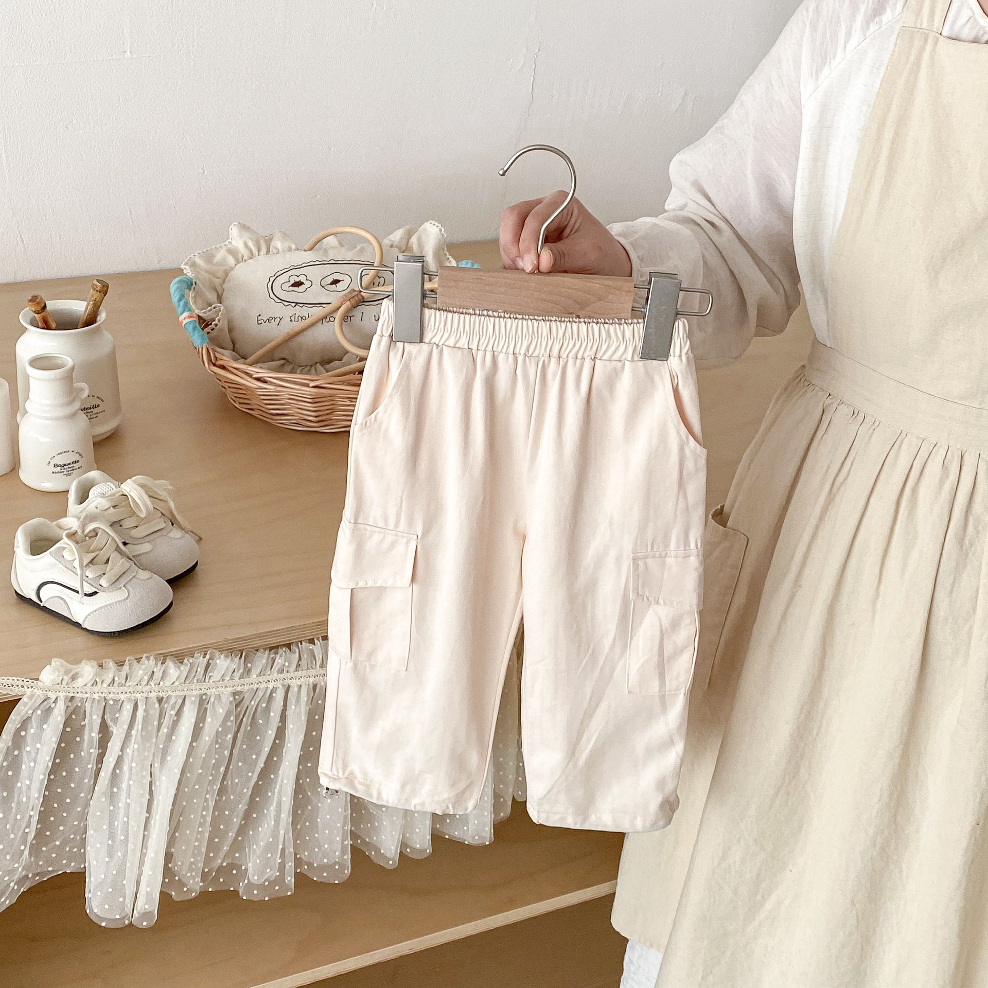 Baby Toddler Solid Color Worker Loose Pants