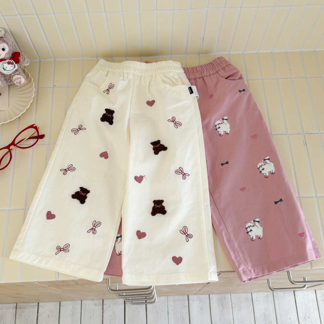 Toddler Kids Girl Cat Bear Loose Pants