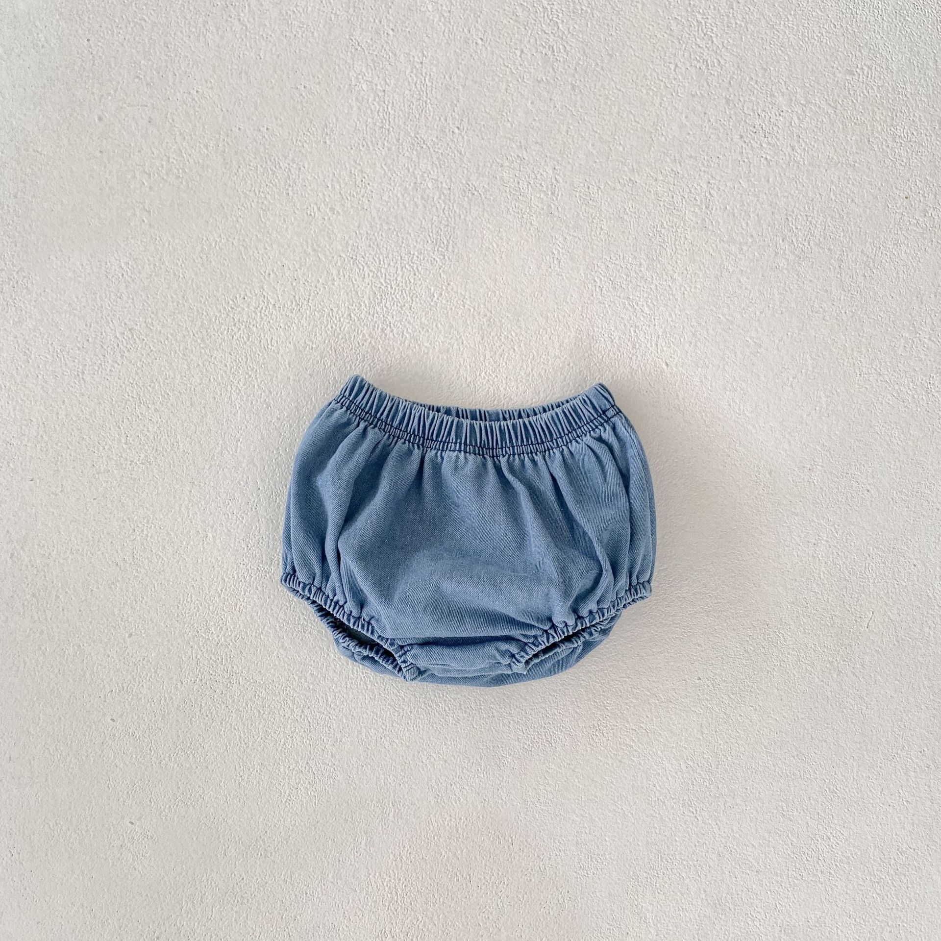 Baby Bow Tie Denim Dress and Shorts Set