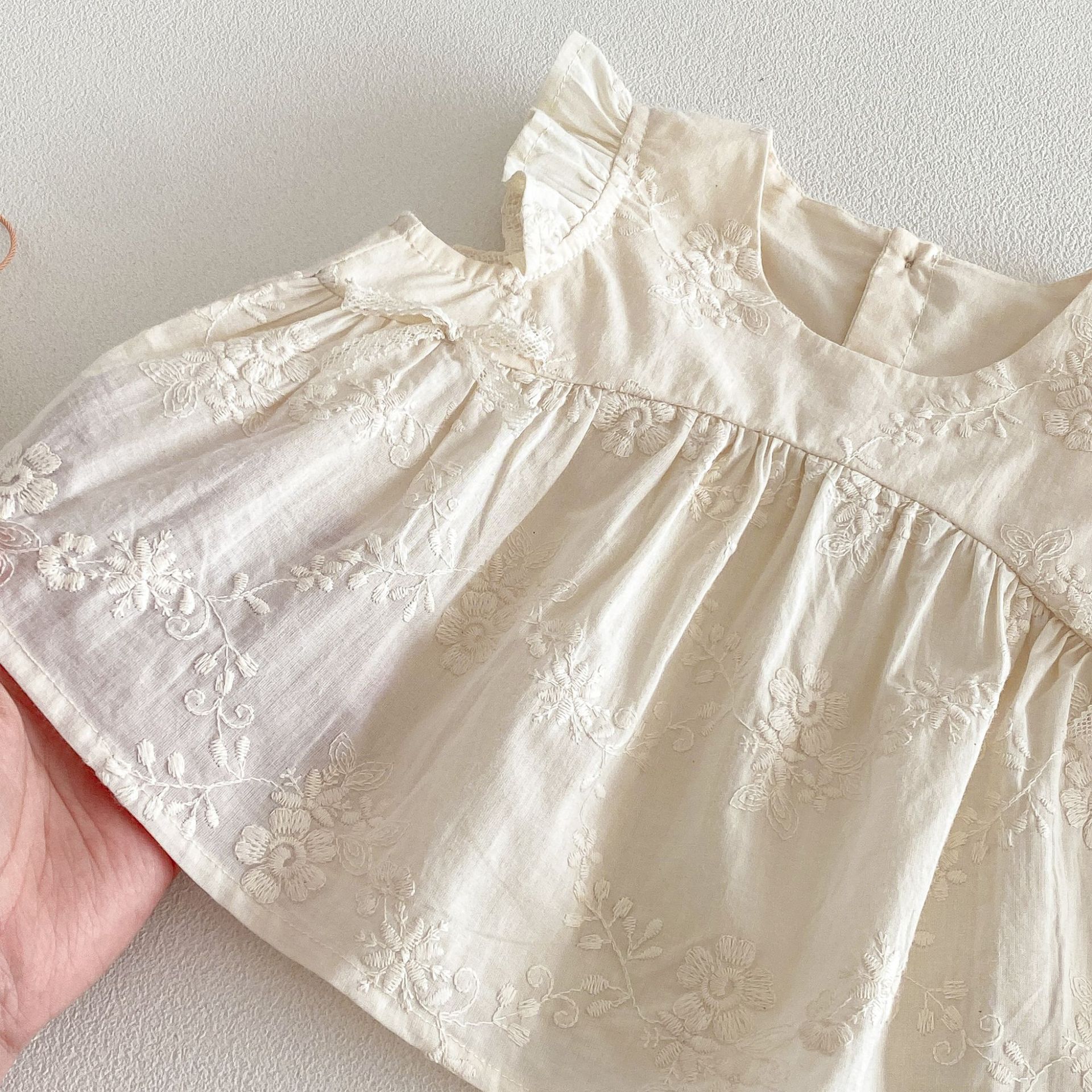 Toddler Girls Cotton Floral Lace Tank Top or Pants