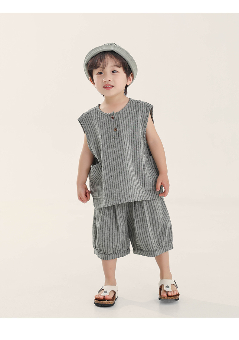 Toddler Striped Tank Top and Shorts Set