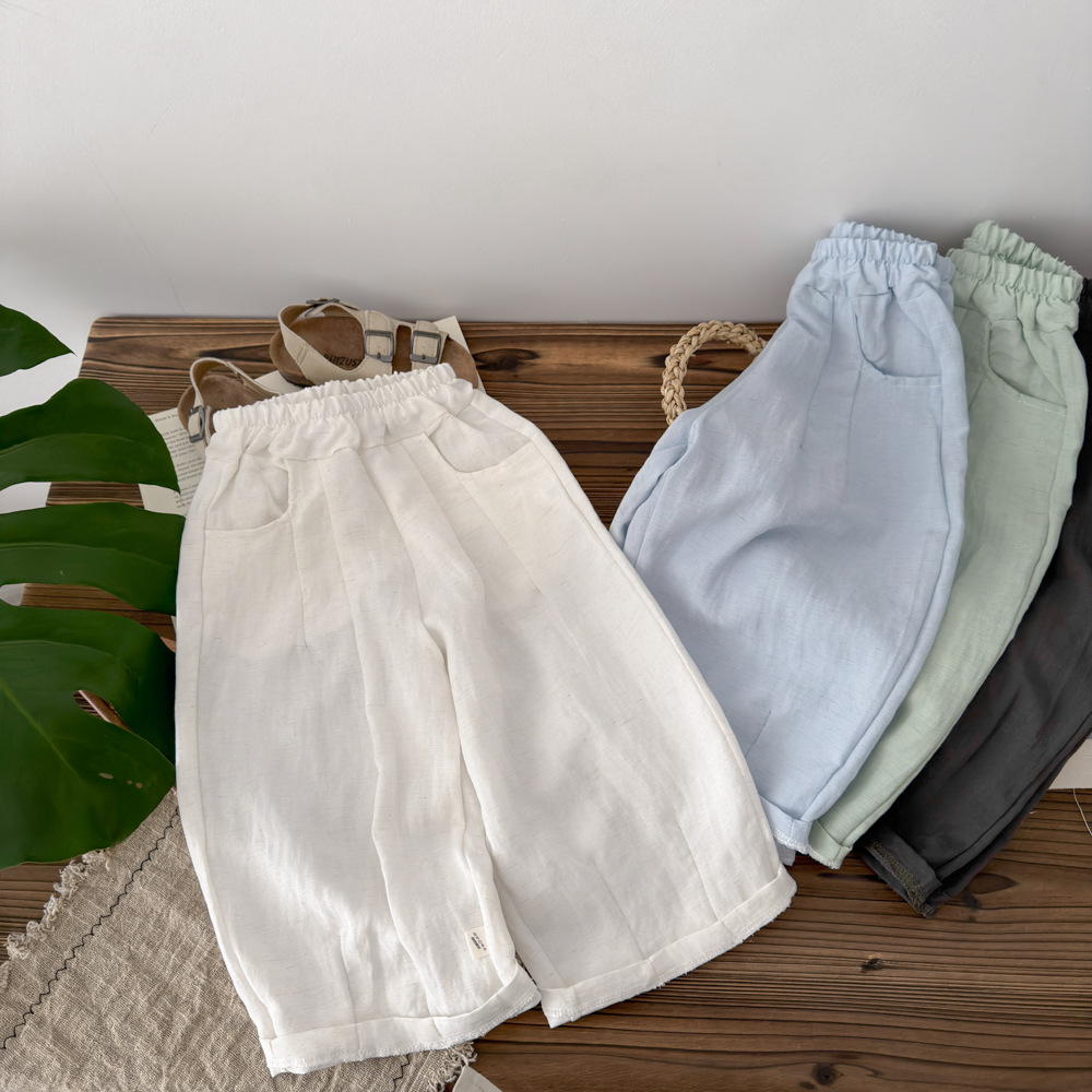 Infant/Toddler Solid-Color Loose-Fit Harem Pants