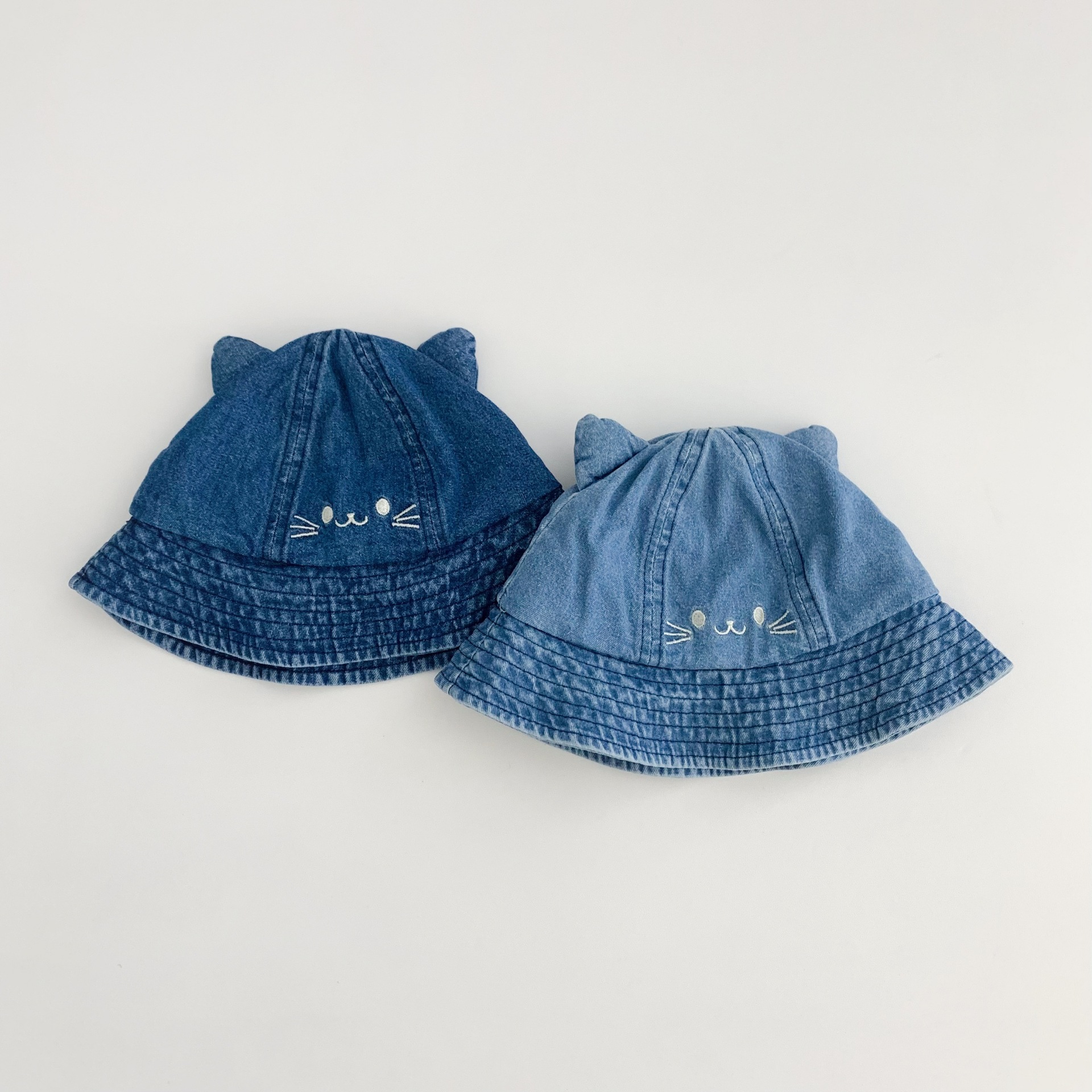 Toddler Cute Deer Cat Dome Denim Bucket Hat
