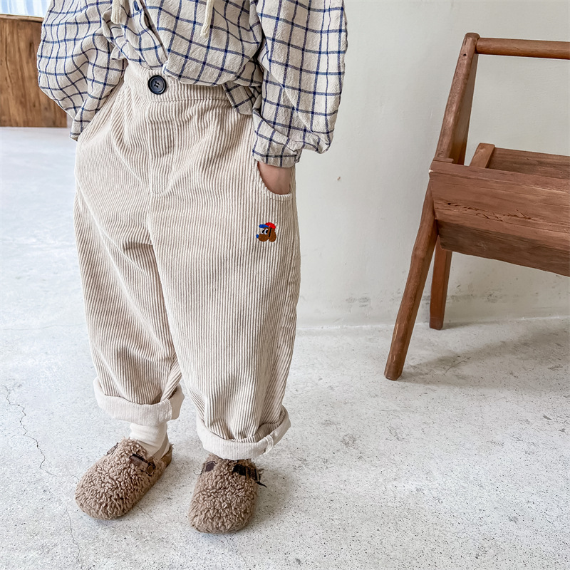 Kids Dog Corduroy Pants