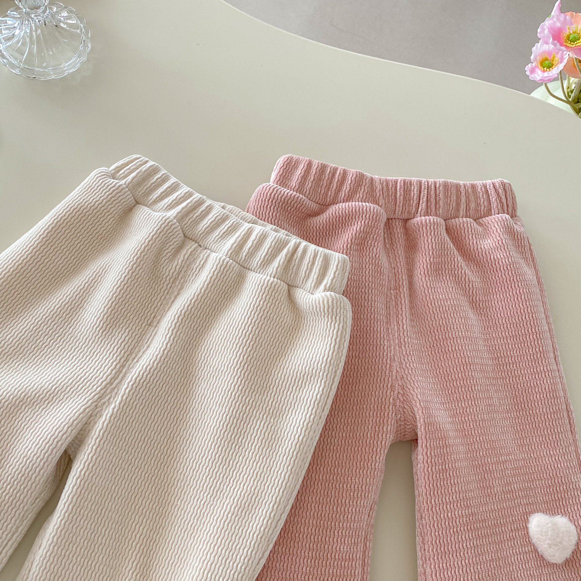 Baby & Kid Heart Applique Fleece Pants