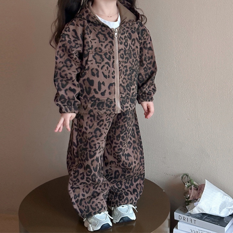 2-Piece Baby Toddler Girl's Leopard Print Set