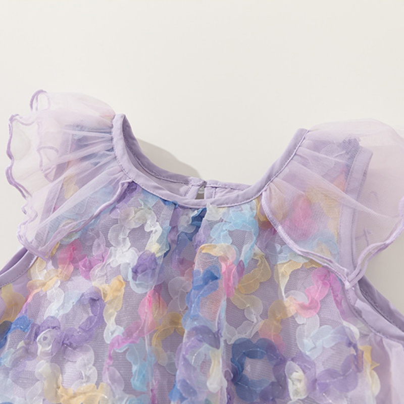 Baby Toddler Girls Purple Mesh Dress