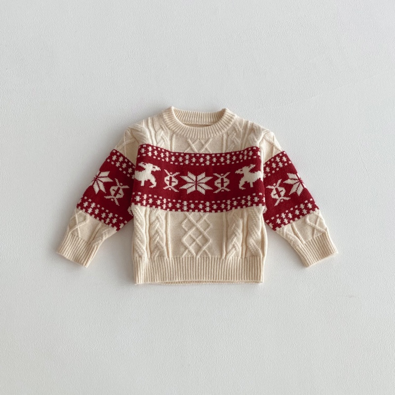Baby Toddler Christmas Reindeer Snowflake Sweater
