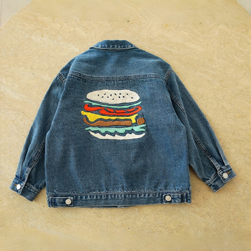 Kids' Boys' Hamburger Print Denim Jacket