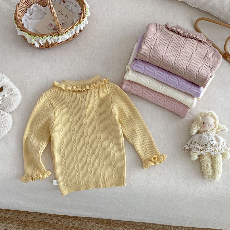 Baby Kids' Girl Lace Knit Sweater