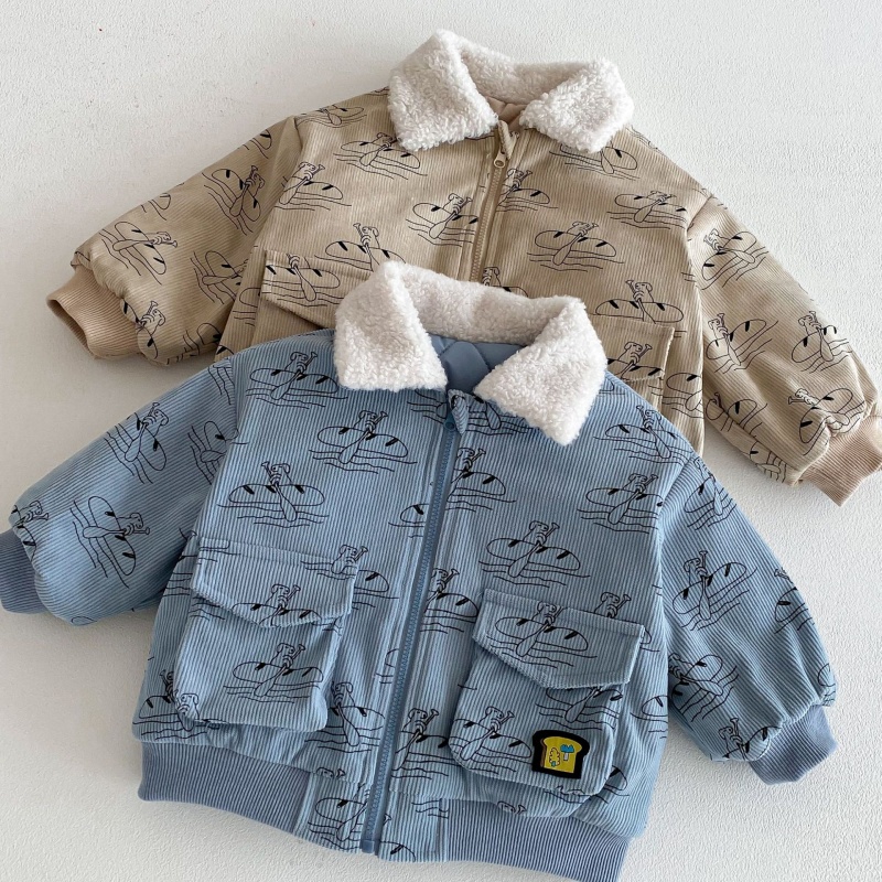 Baby & Kids' Boys' Thickened Printed Outerwear