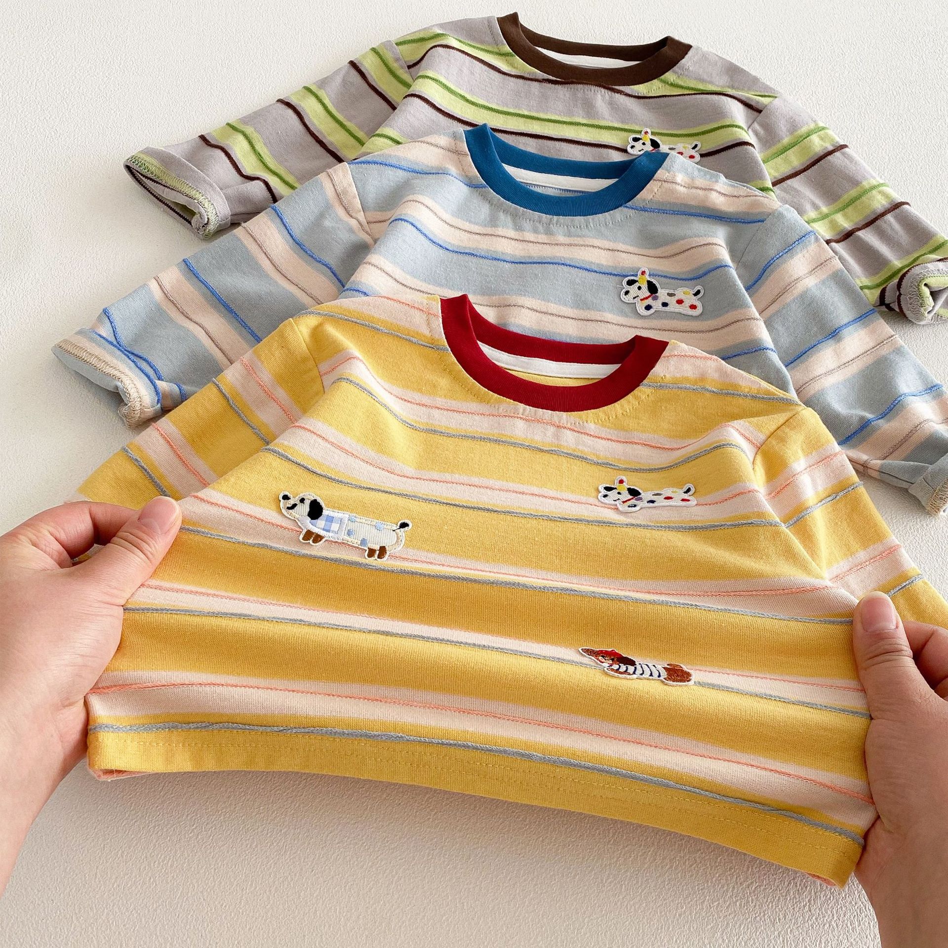 Baby Toddler Puppy Striped T-shirt