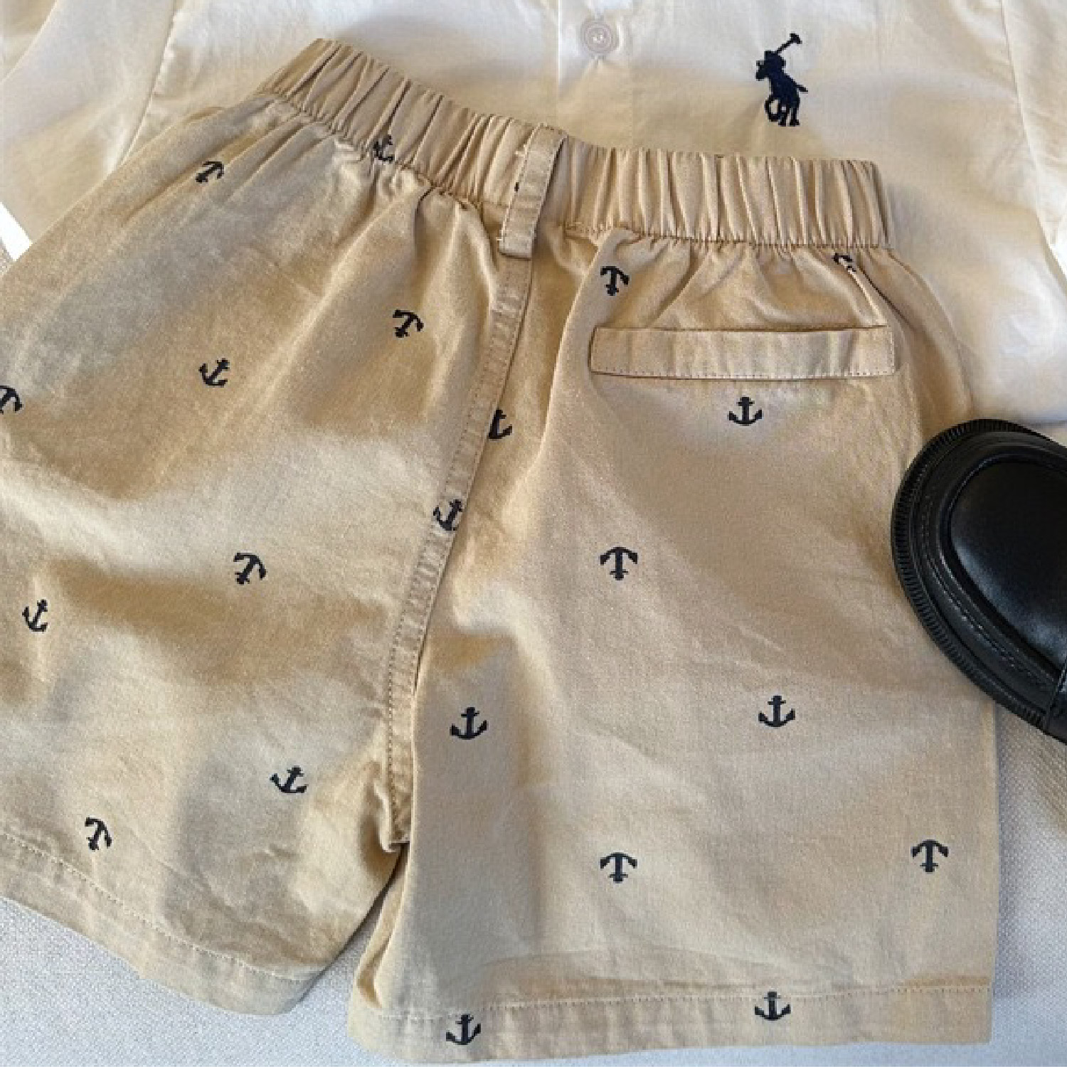 Kids Naval Anchor Print Short Pants