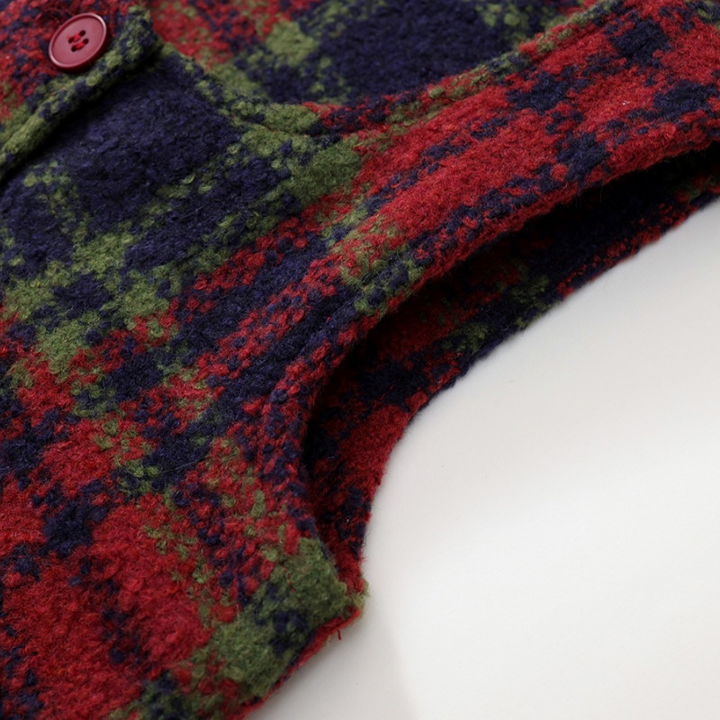 Classic Plaid Toddler Girls Padded Vest Dress