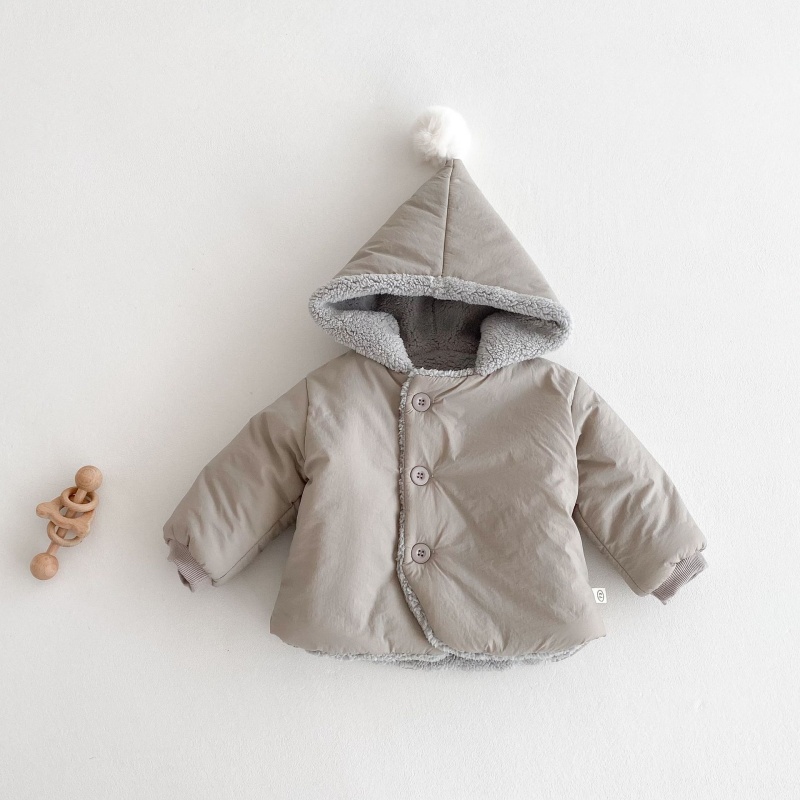 Baby Toddler Solid Color Warm Cotton Jacket
