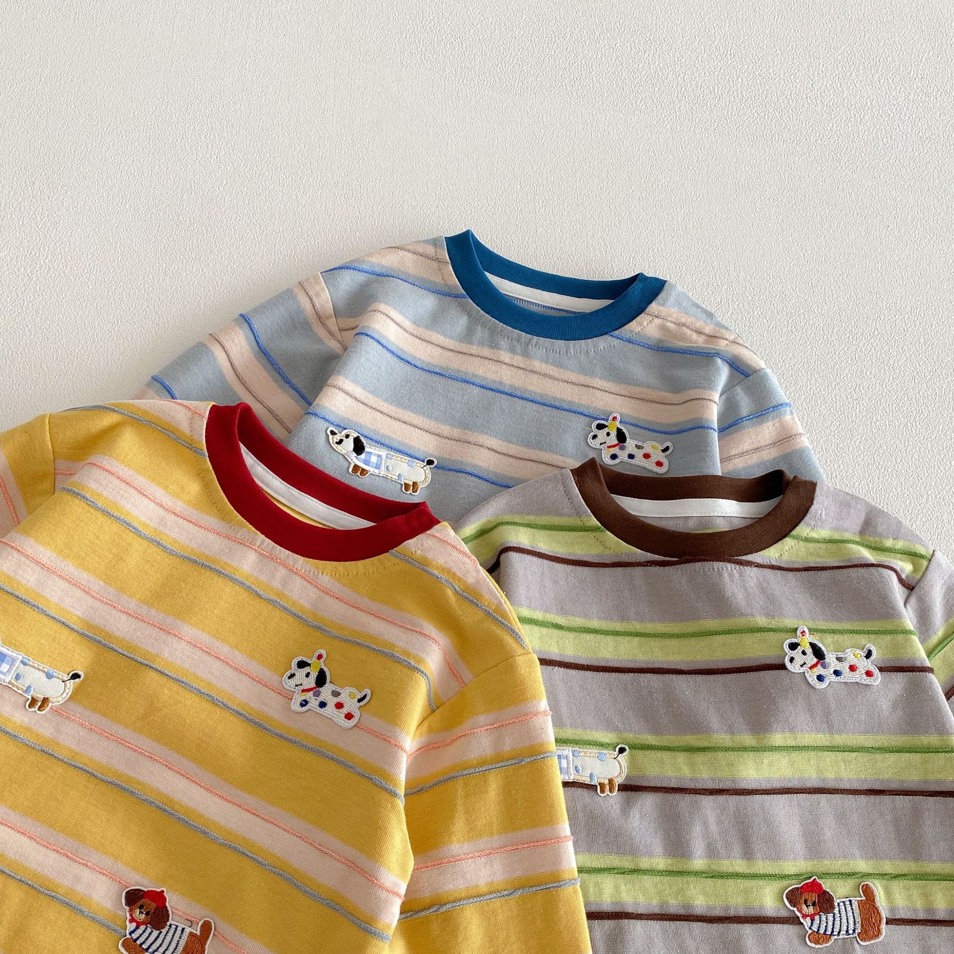 Baby Toddler Puppy Striped T-shirt