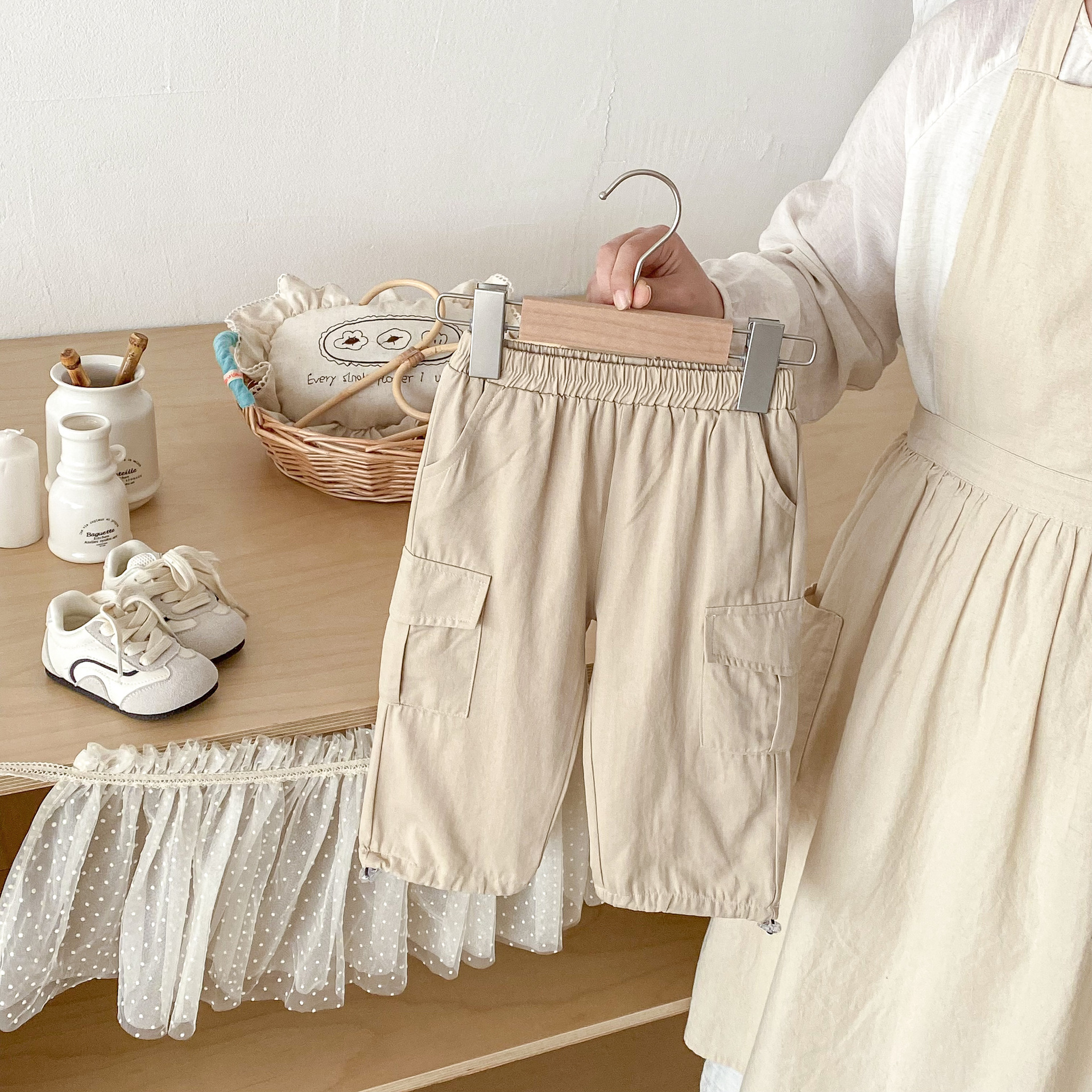 Baby Toddler Solid Color Worker Loose Pants