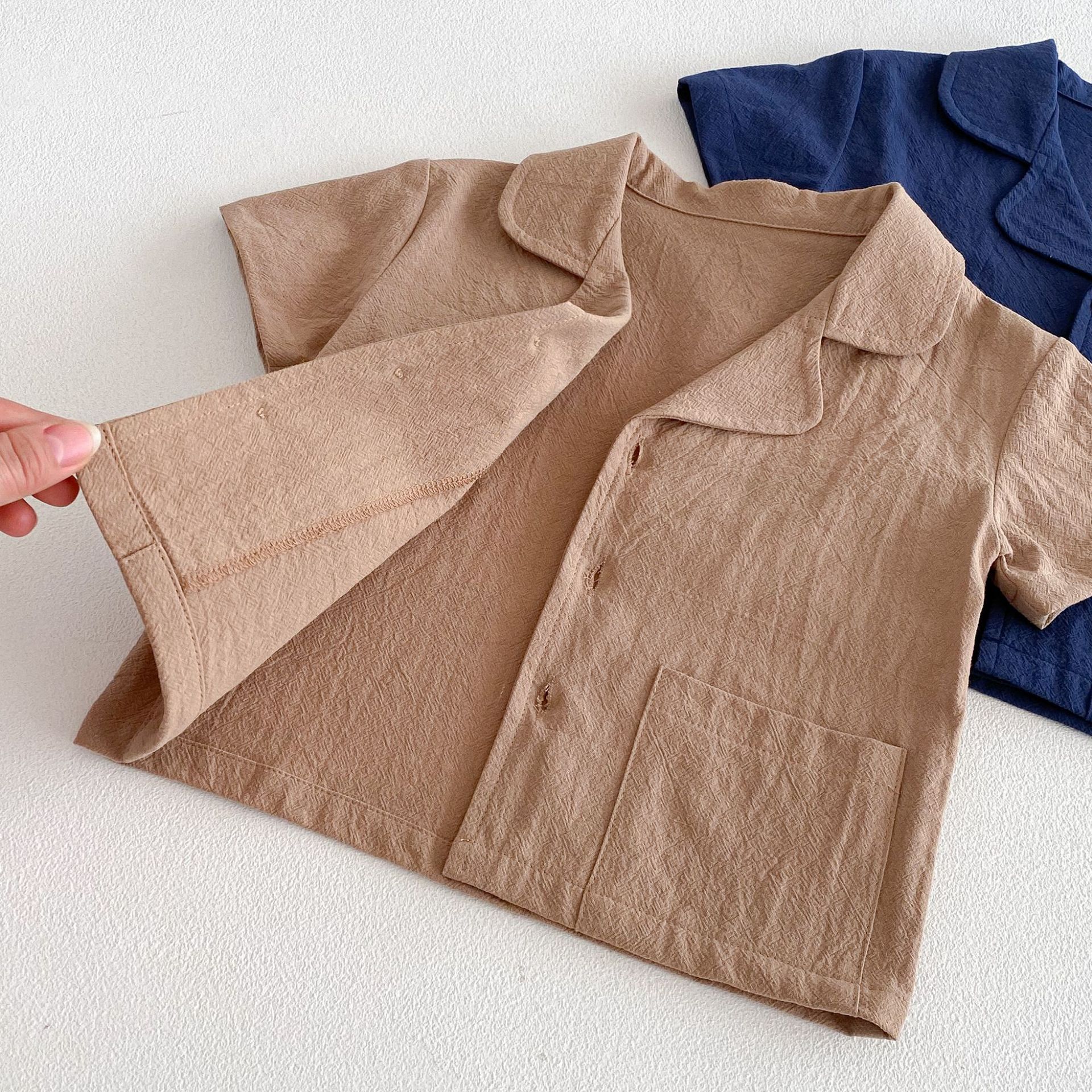 Baby & Kids Solid Color Pocket Tee and Shorts Set