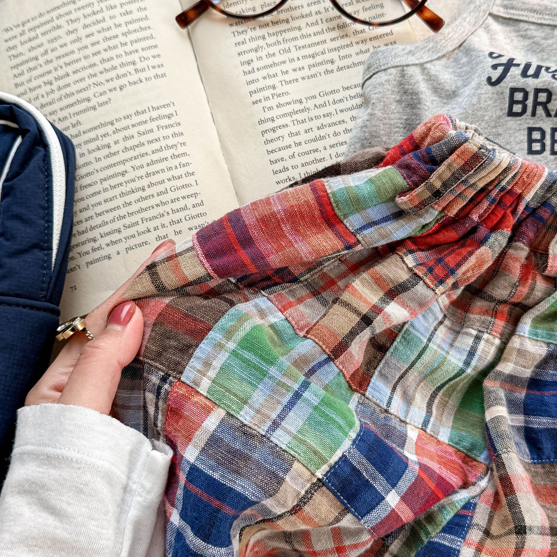 Kids Colorful Plaid Shorts (12M-9Y）