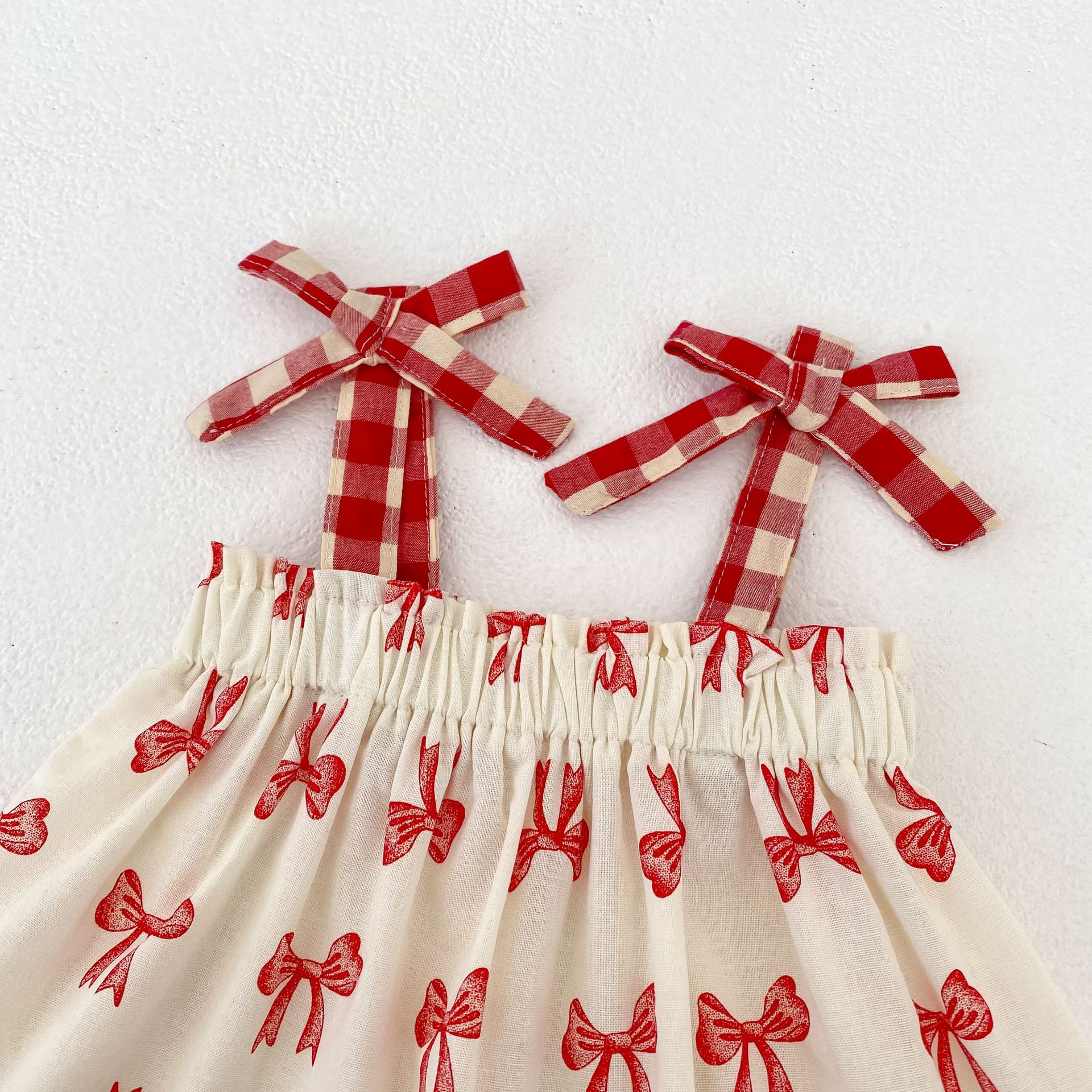 Baby Bow Tie Straps Top and Shorts Set