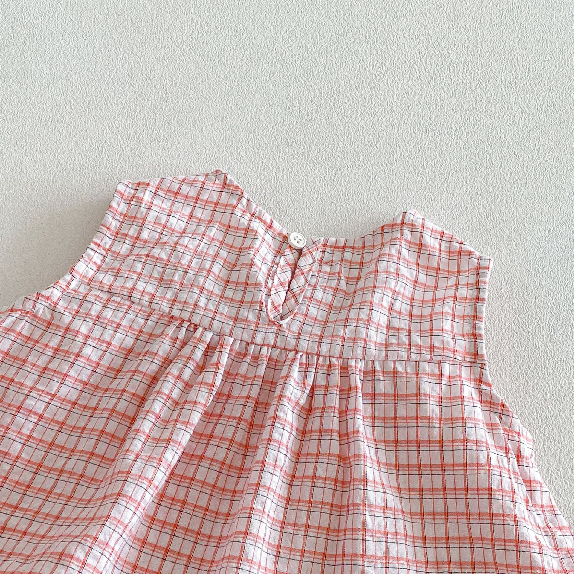 Baby & Kids Girls Flowers Plaid 2-piece Denim Set