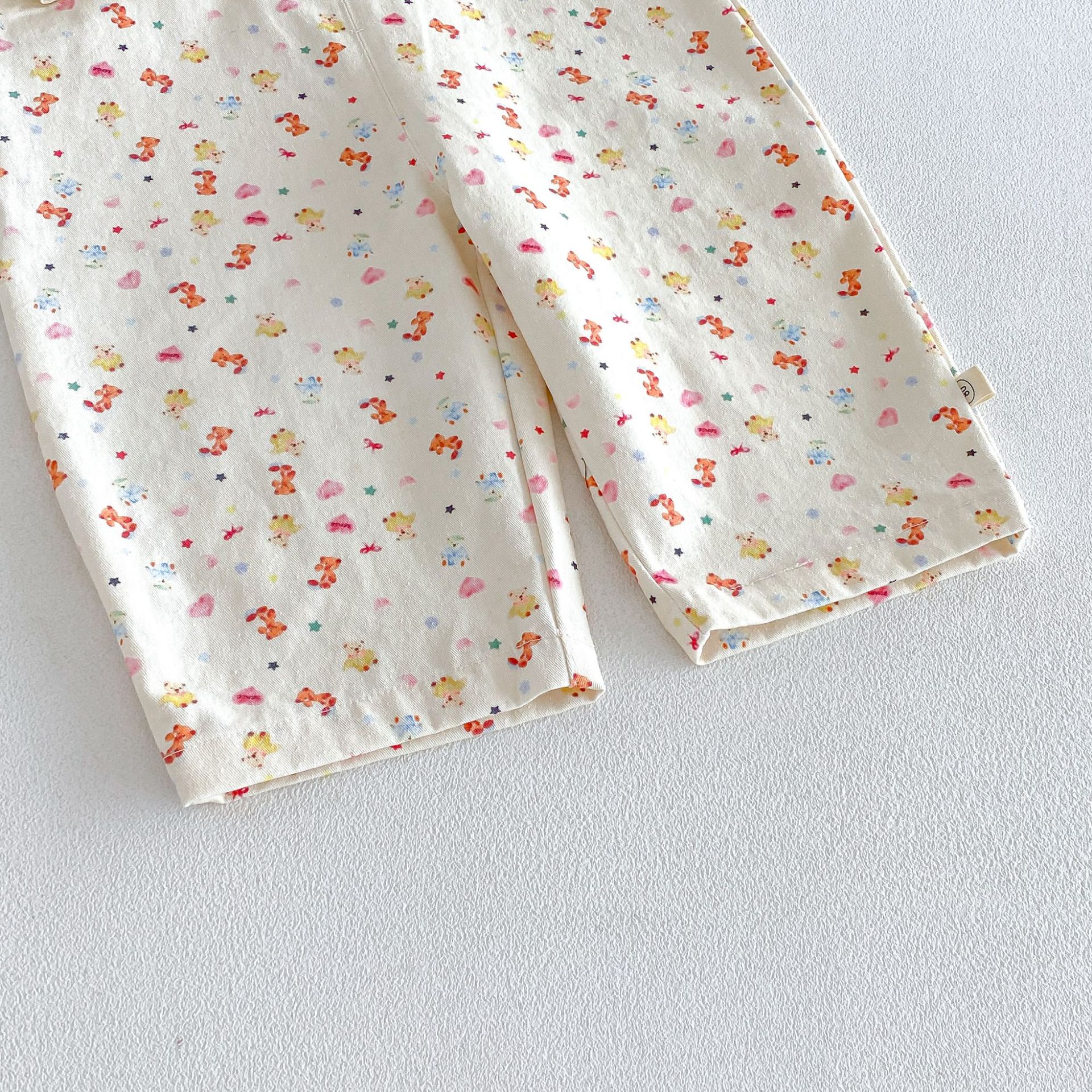 Kids Lace Cartoon Print Overalls