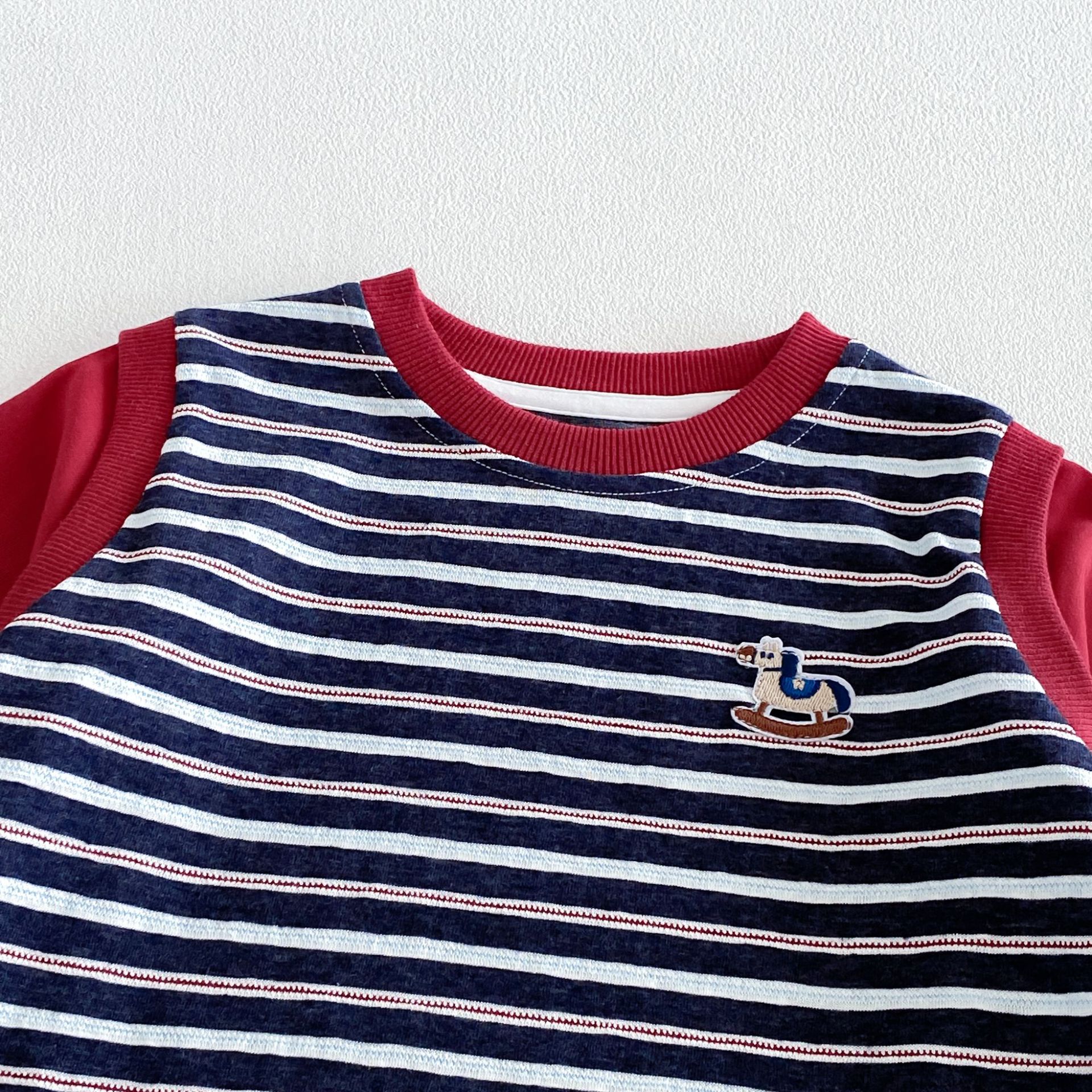 Kids Contrasting Colors Stripe T-shirt