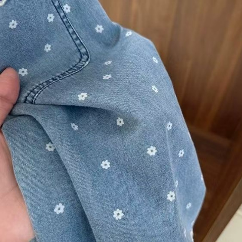 Baby Toddler Girl's Printed Denim Nine Pants