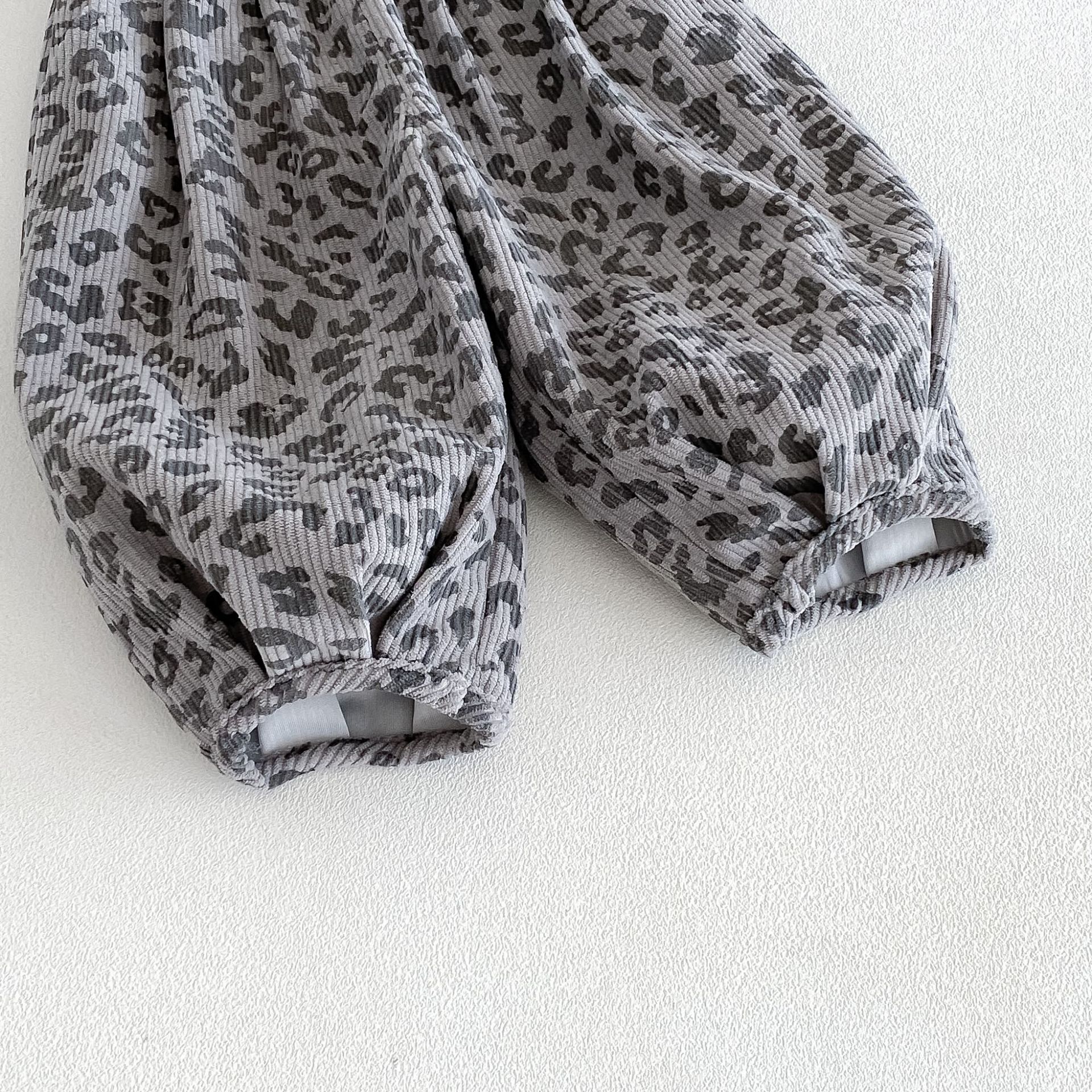 Kids Polka Dots Leopard Print Corduroy Pants