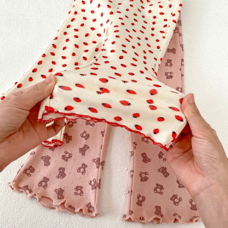 Baby Toddler Girl  Printed Bell-Bottom Pants