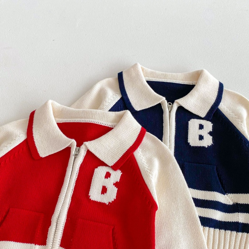 Baby Toddler Alphabet Zipper Cardigan Sweater