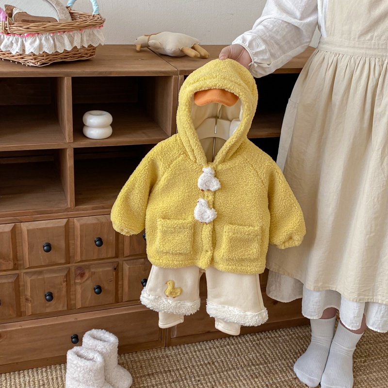 Baby Toddler Yellow Duck Coat and Pants 