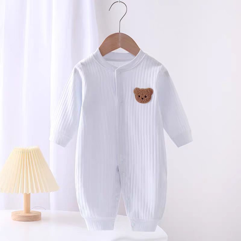 Baby Newborn Cute Animal Bear Pit Striped Romper