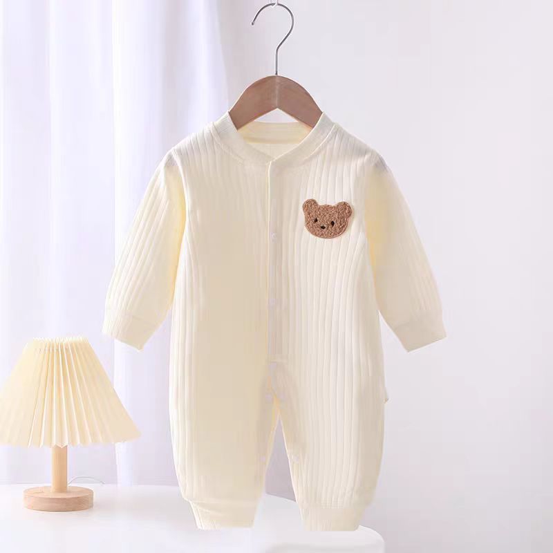 Baby Newborn Cute Animal Bear Pit Striped Romper