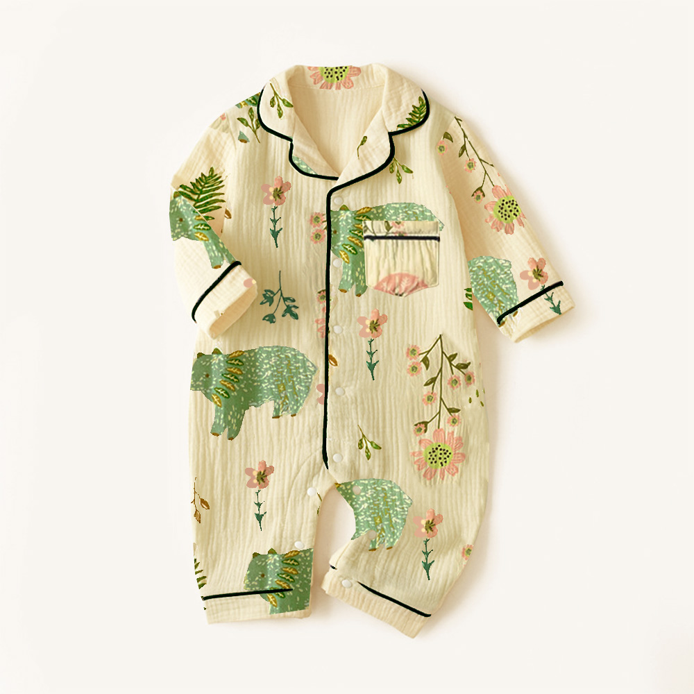Baby Newborn Forest Bear Romper