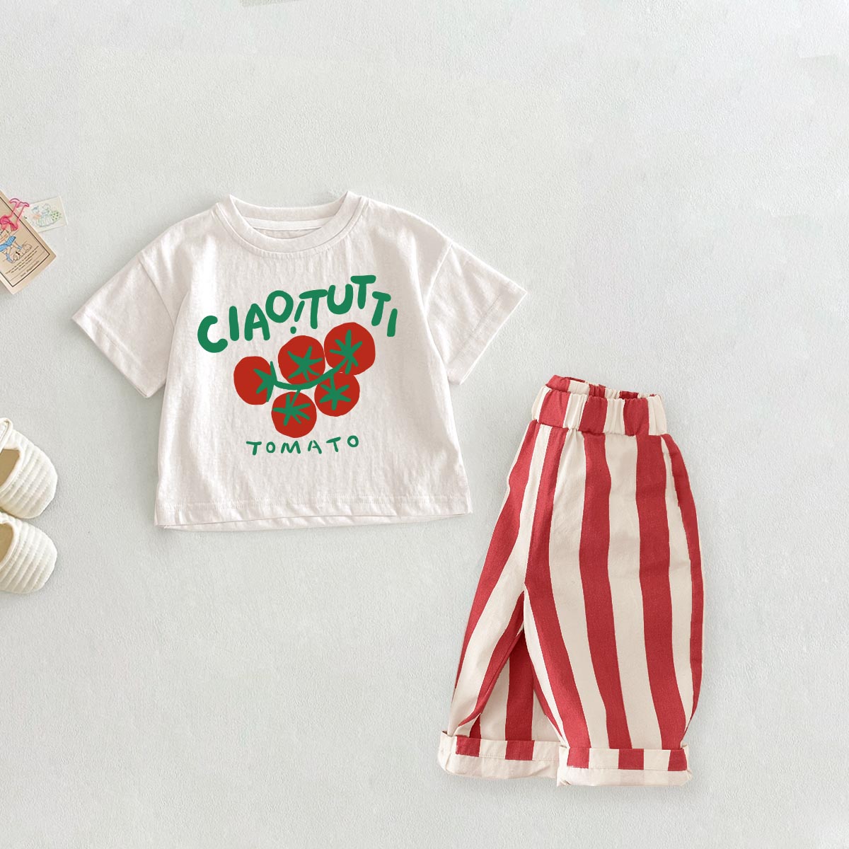 CIAO TUTTI Baby 2-Piece Tomato Casual Pants Set