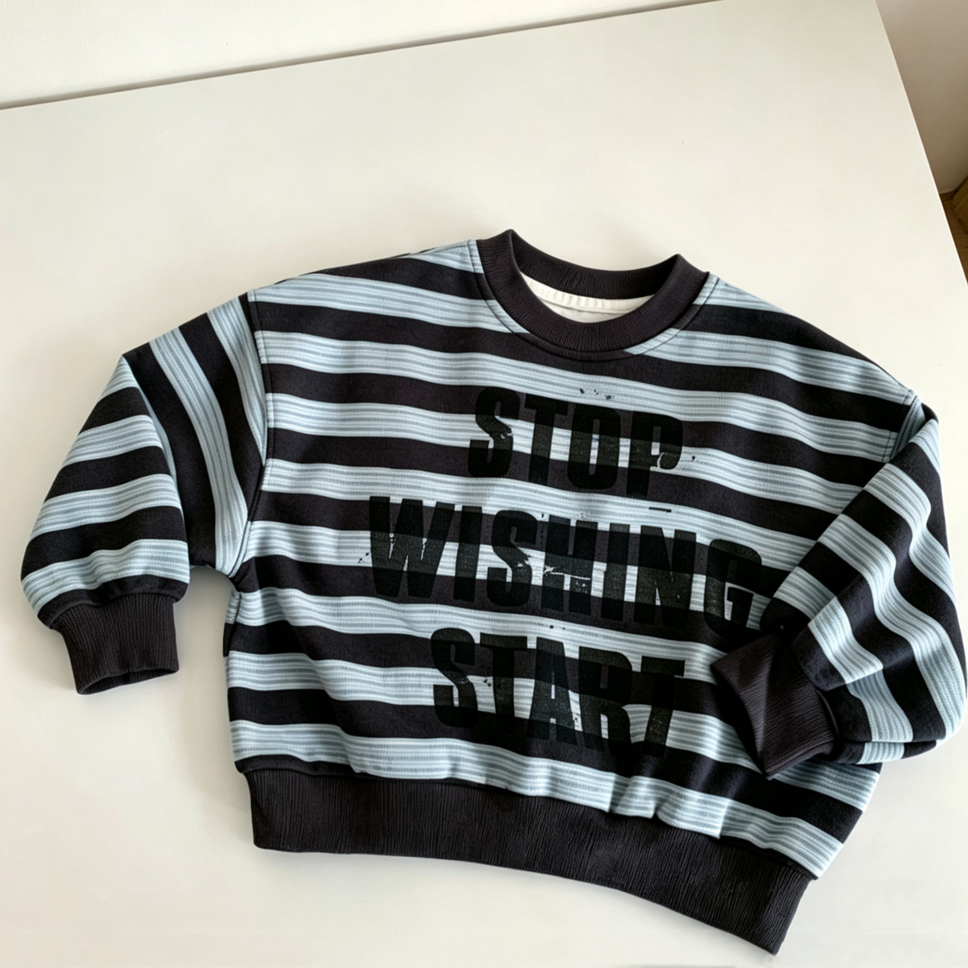 Baby & Kids Stripe Slogan Sweatshirt