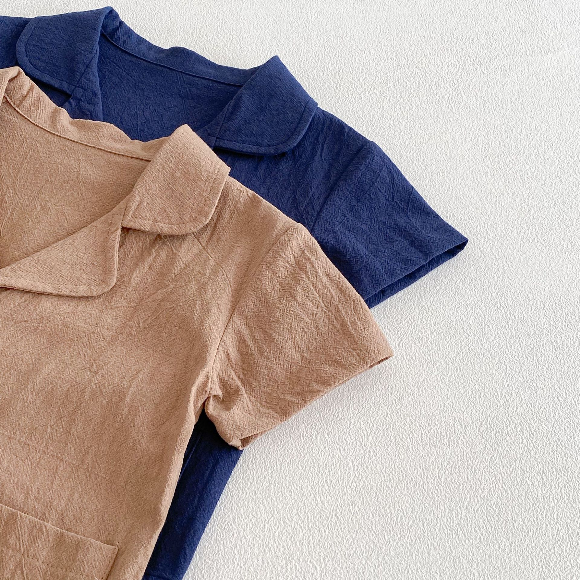 Baby & Kids Solid Color Pocket Tee and Shorts Set