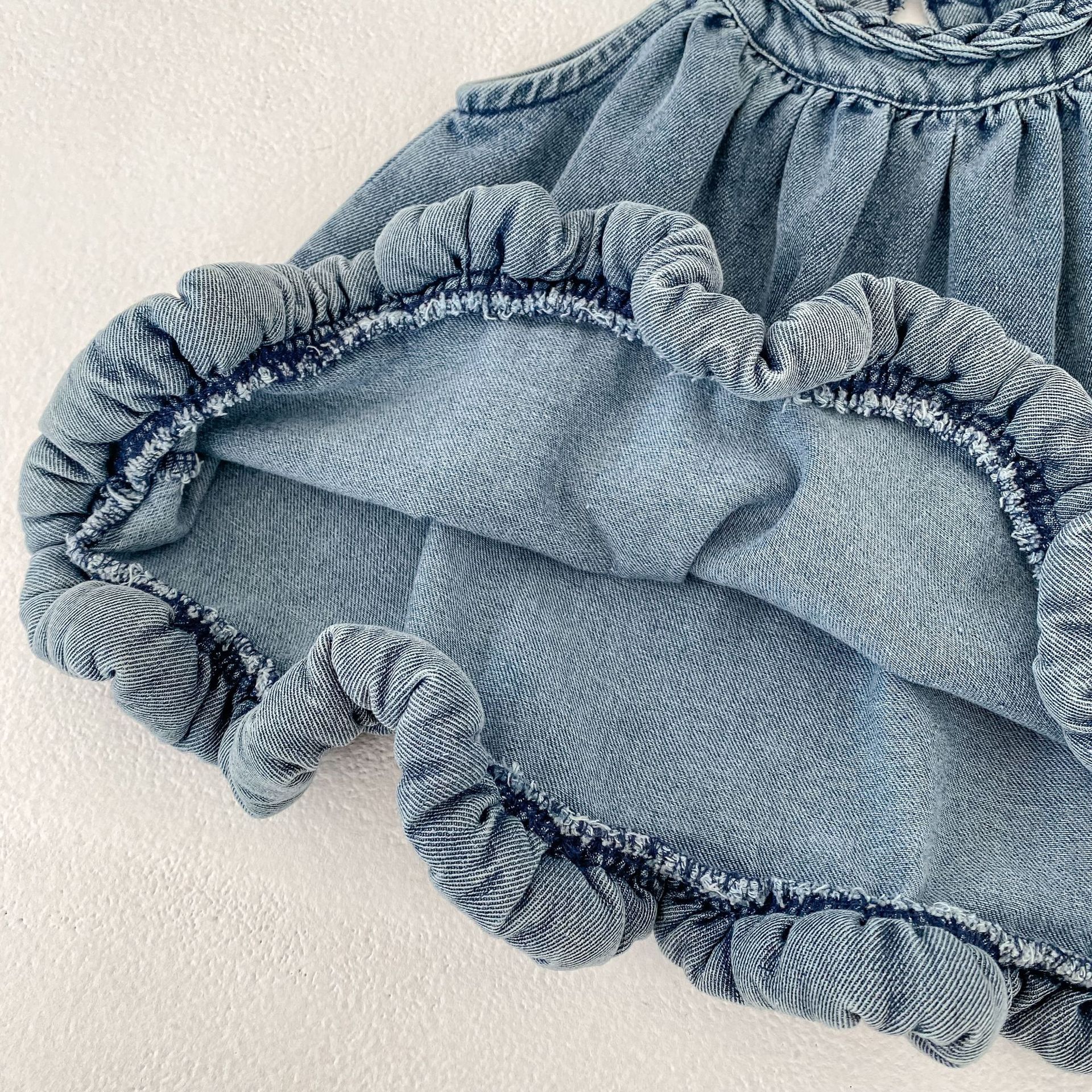 Baby & Kids Woven Denim Halter Top and Pants Sets