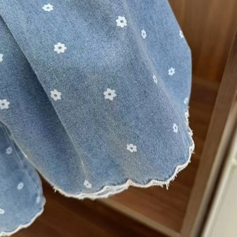 Baby Toddler Girl's Printed Denim Nine Pants