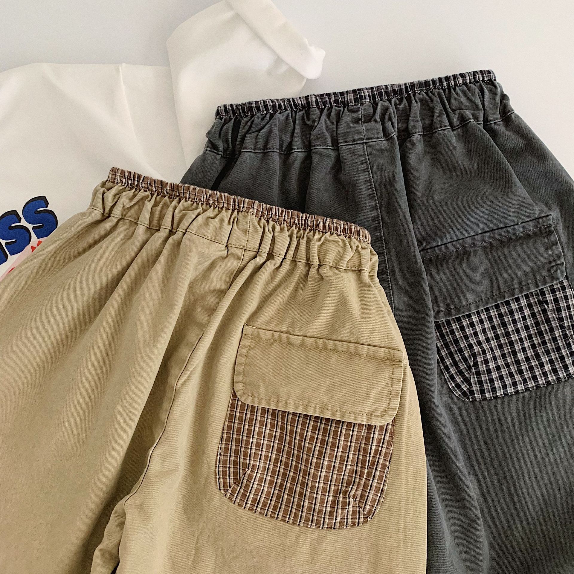 Kids Checkered pocket Pants