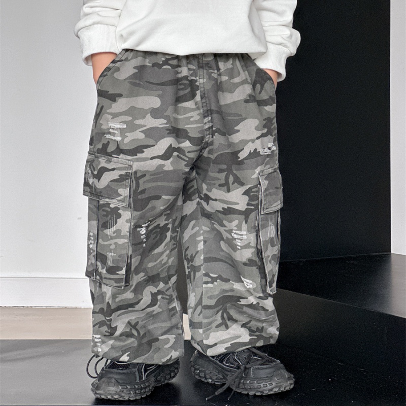 Toddler Boys' Ripped Camouflage Work Pants