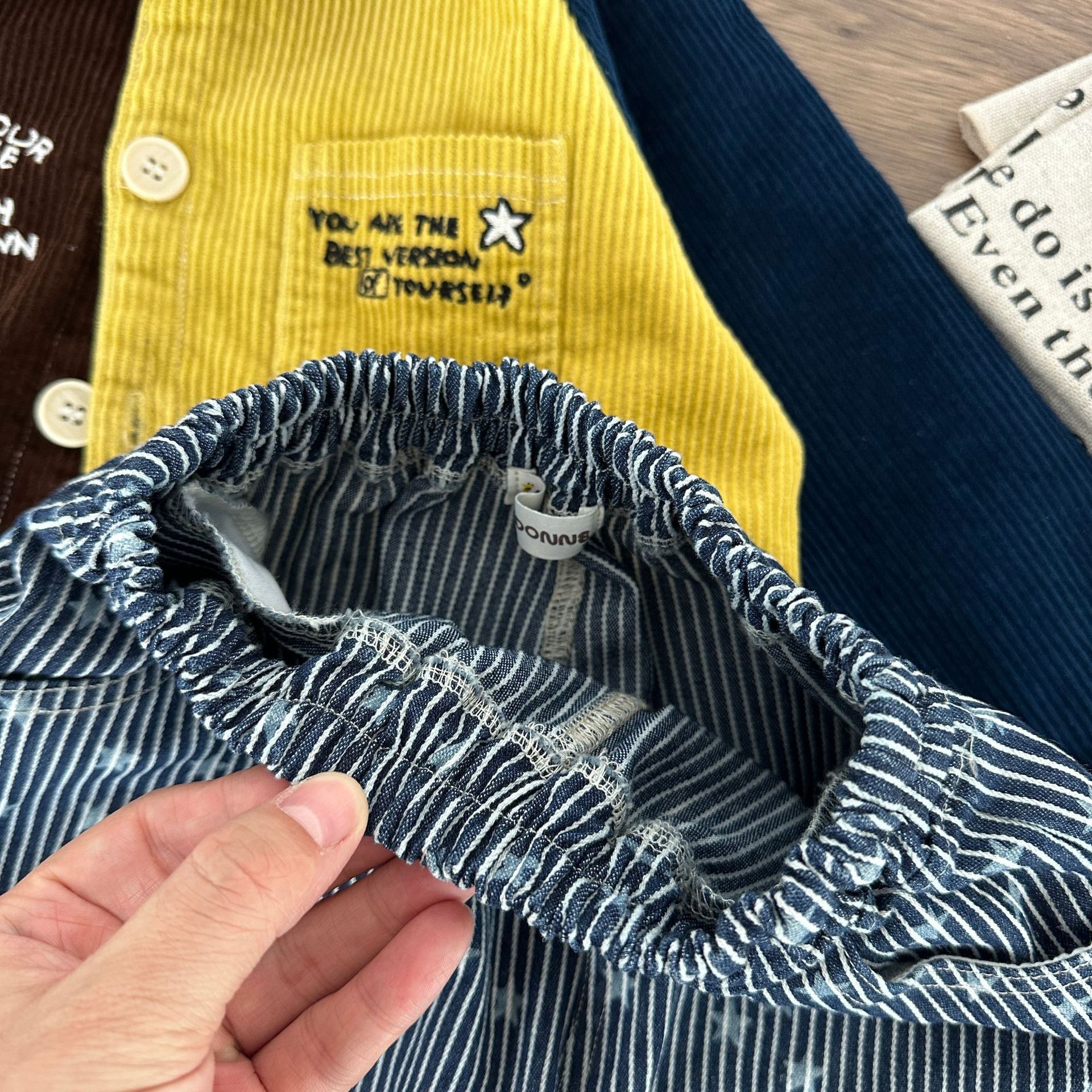 DailyBebe Kids Stripe Stars Pocket Pants