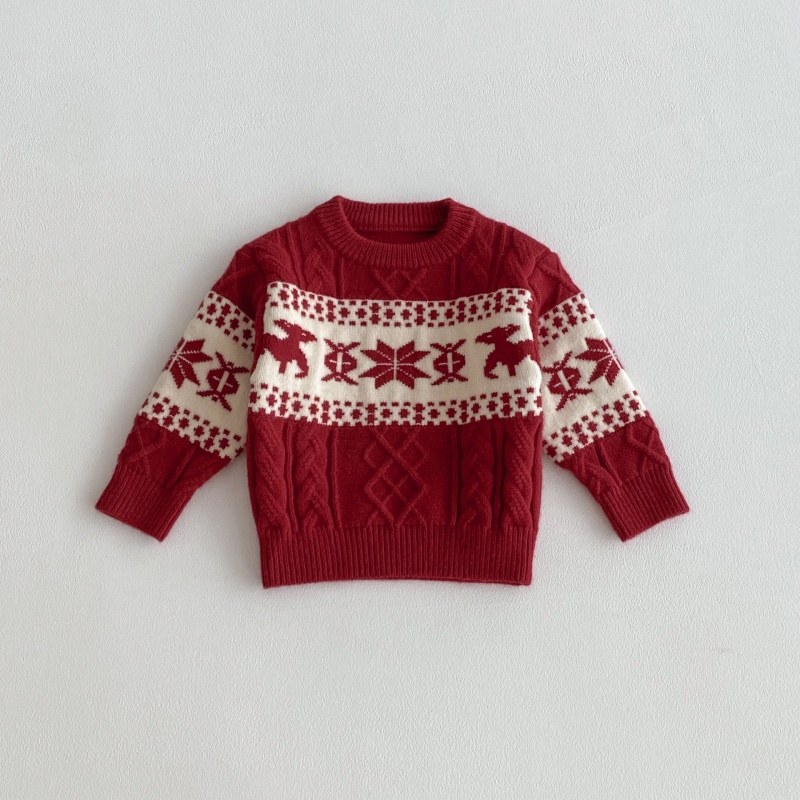 Baby Toddler Christmas Reindeer Snowflake Sweater