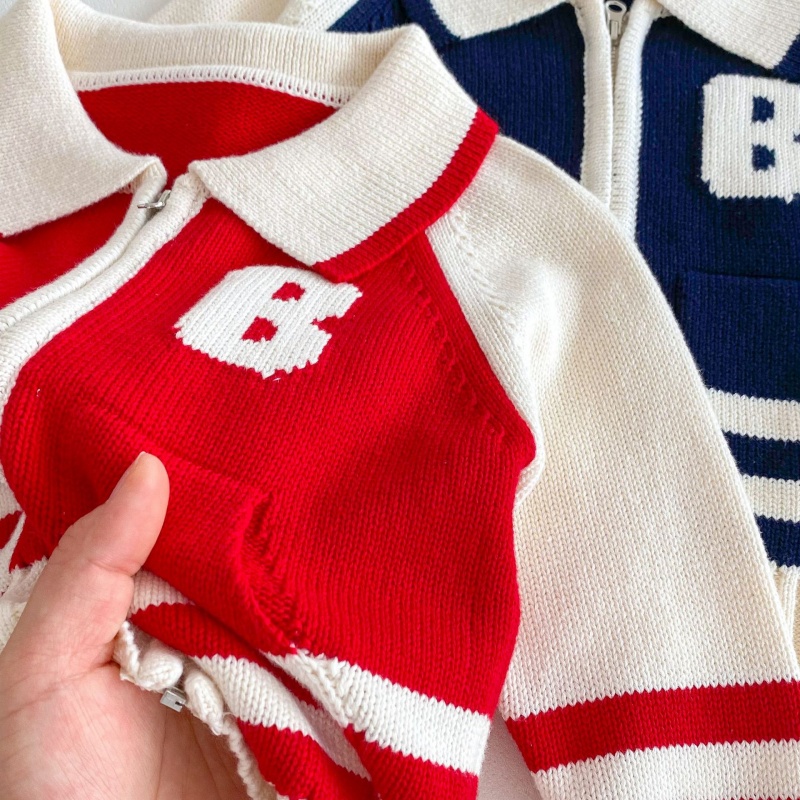 Baby Toddler Alphabet Zipper Cardigan Sweater